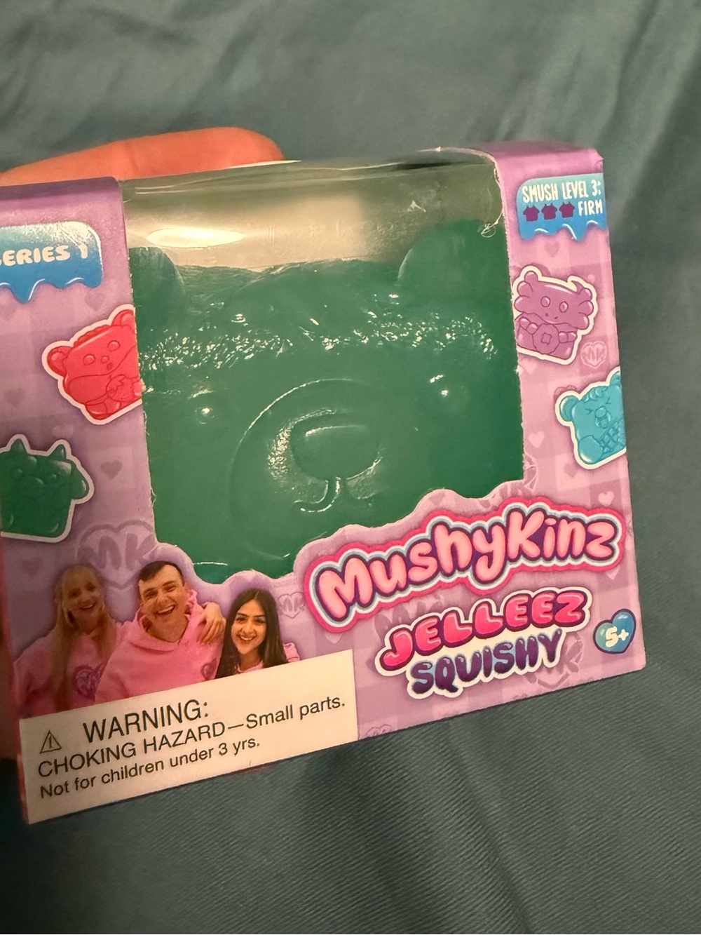 Jelleez Squishy Bear Toy - Teal Green